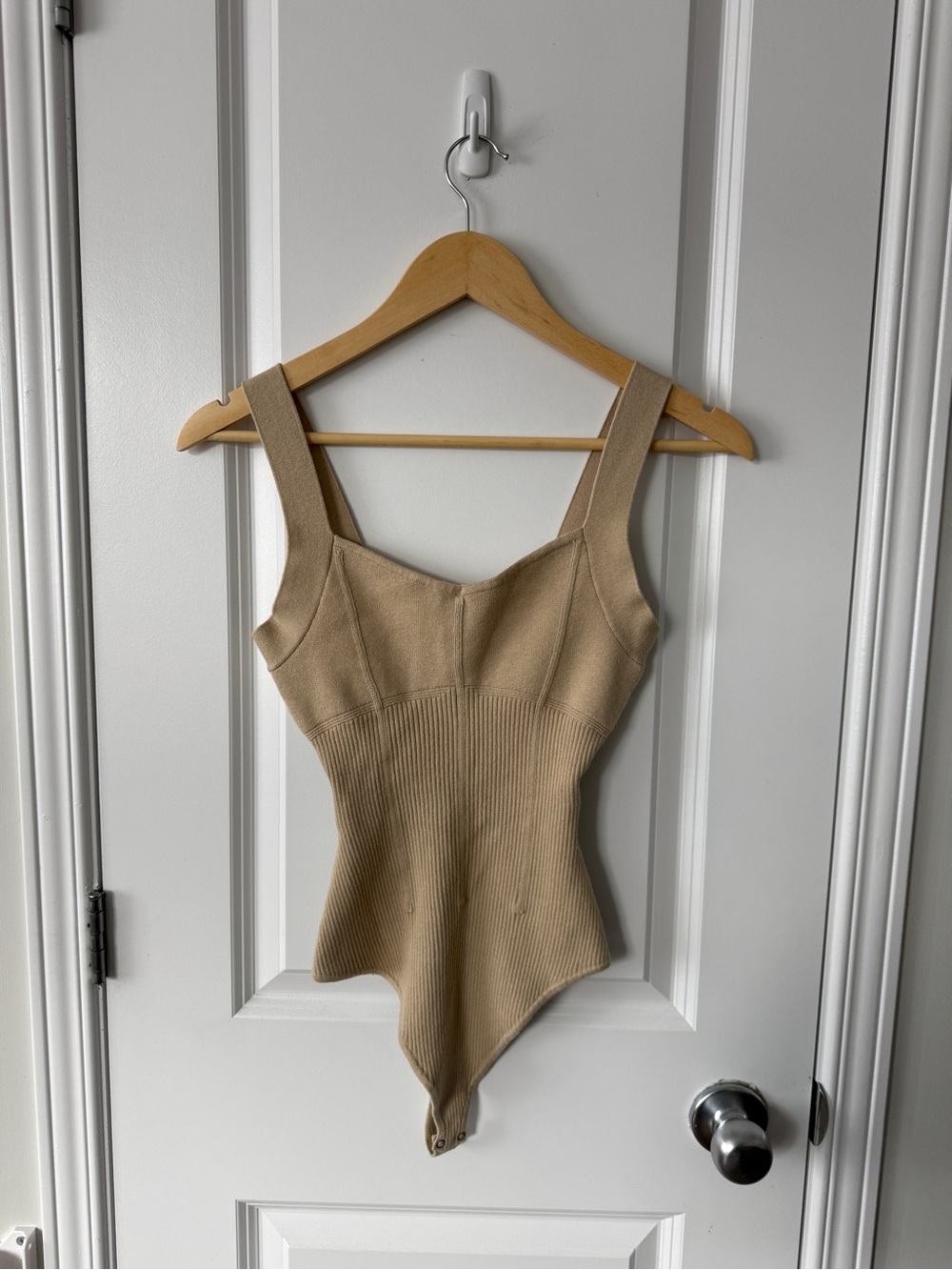 Abercrombie & Fitch Knit Ribbed Bodysuit Size: S